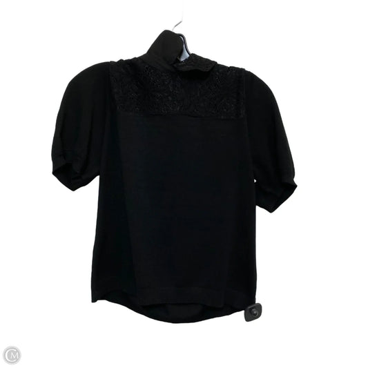 Top Short Sleeve By Adrianna Papell In Black, Size: S