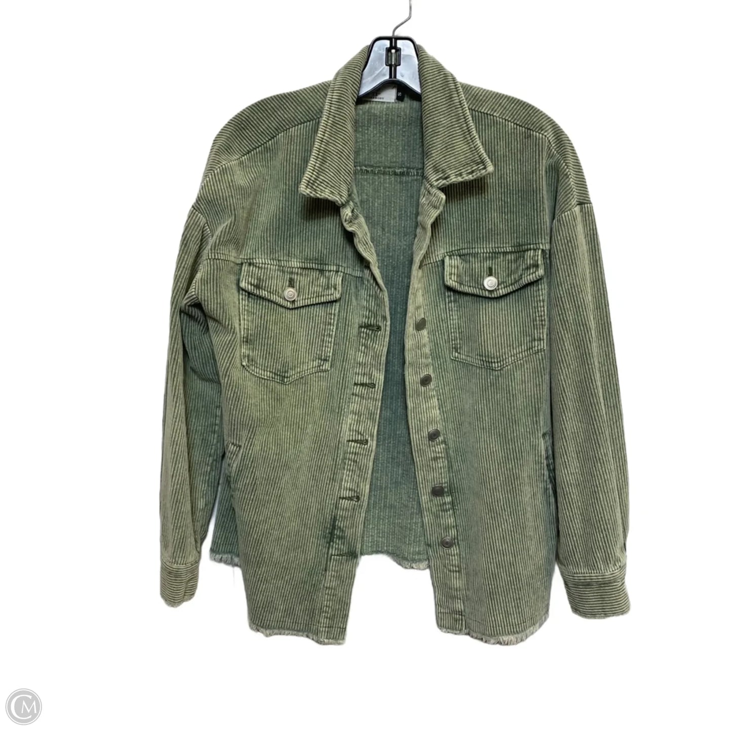 Jacket Shirt By Homebody In Green, Size: S