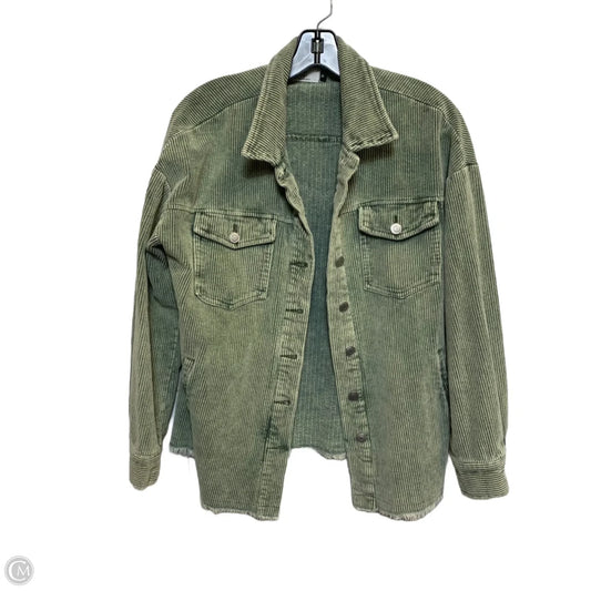 Jacket Shirt By Homebody In Green, Size: S