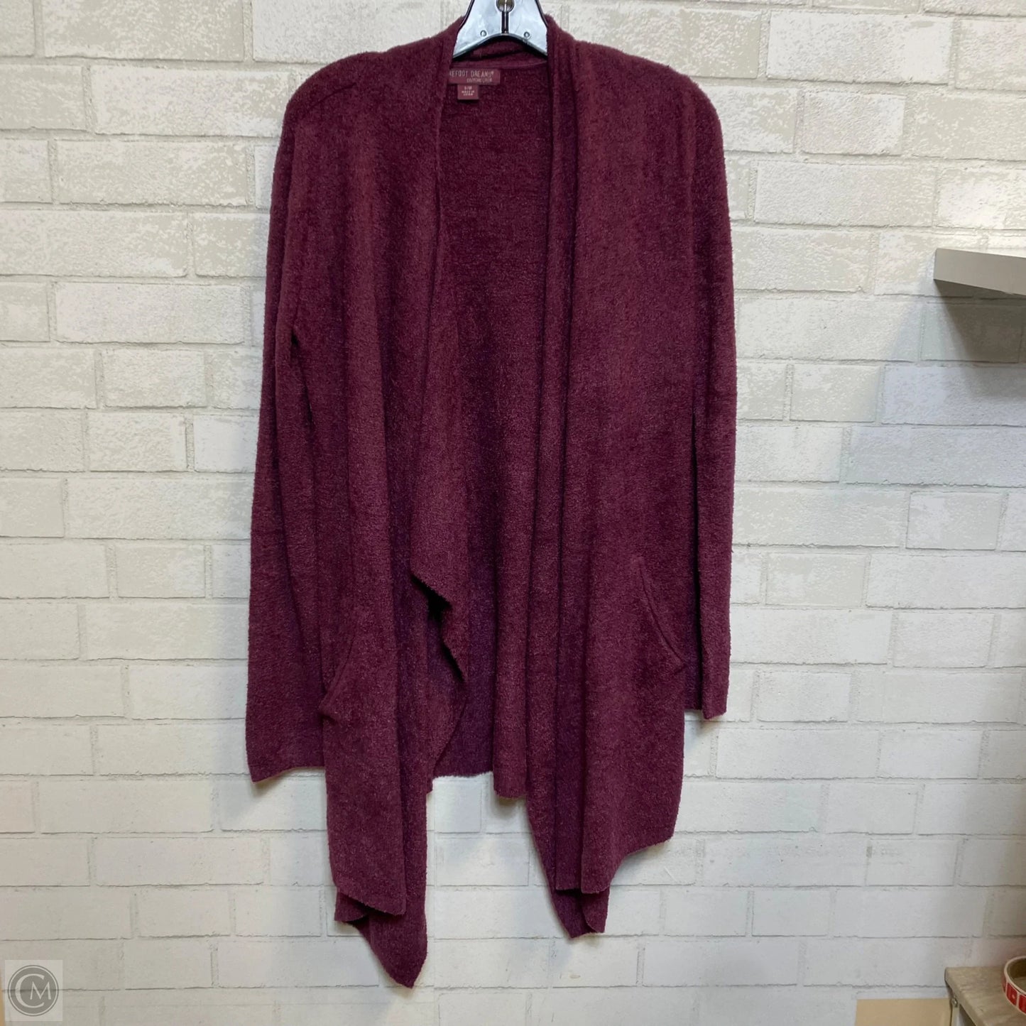 Sweater Cardigan By Barefoot Dreams In Maroon, Size: S