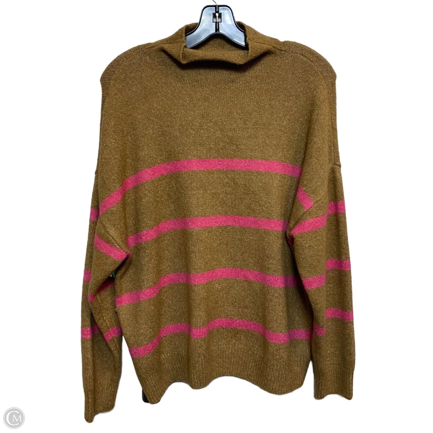 Sweater By Cato In Brown & Pink, Size: L