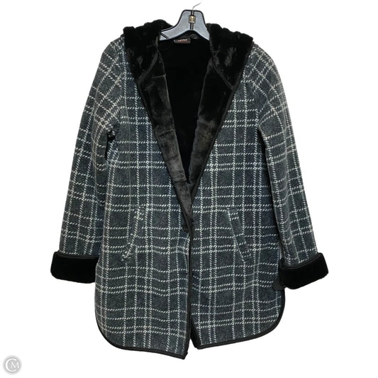Jacket Fleece By Ike Behar In Black & Grey, Size: S