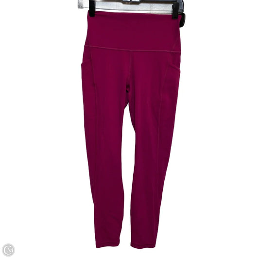 Athletic Leggings By Lululemon In Pink, Size: S