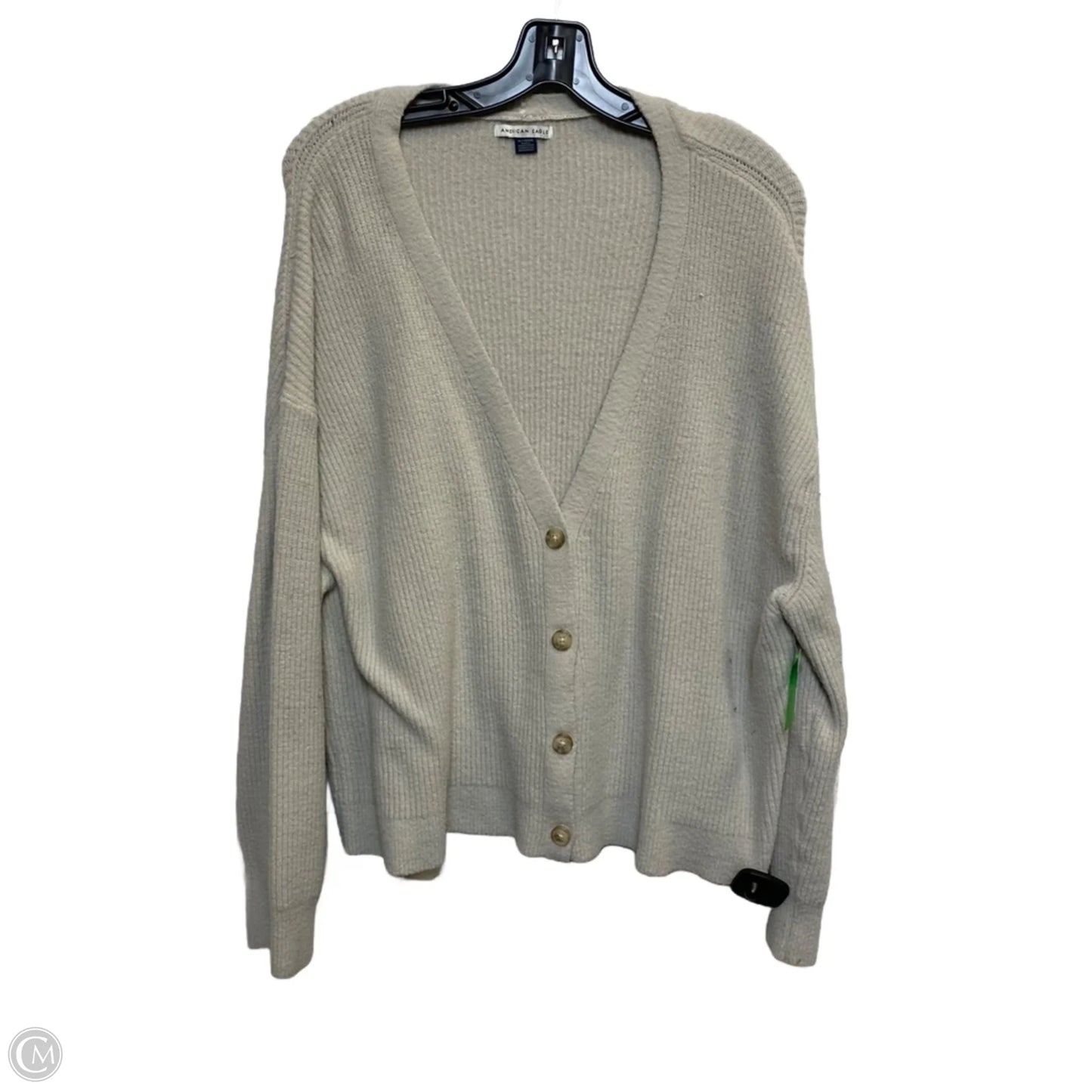 Sweater Cardigan By American Eagle In Beige, Size: Xl