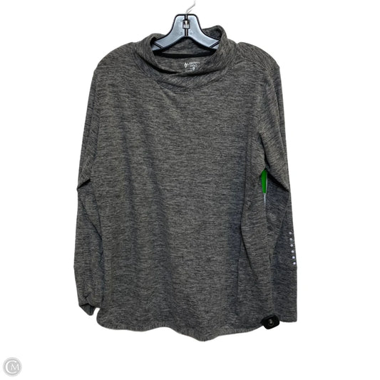 Athletic Top Long Sleeve Collar By Liberty Pro In Grey, Size: Xl