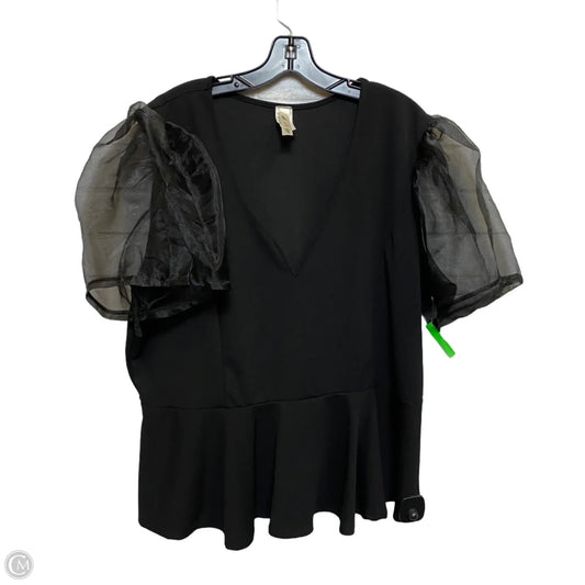 Top Short Sleeve By On In Black, Size: 3x