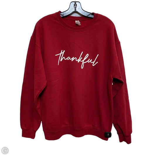 Sweatshirt Crewneck By Jerzees In Red, Size: L