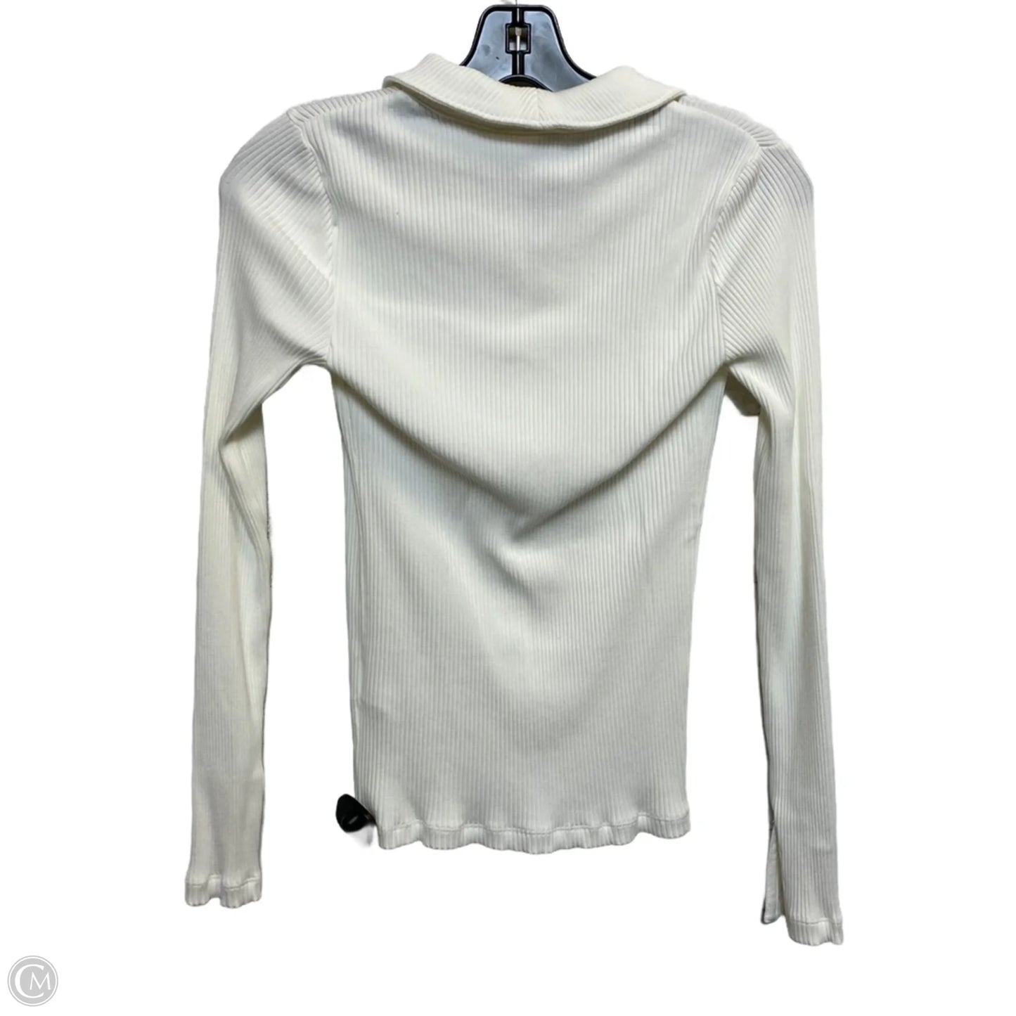 Top Long Sleeve By Madewell In Cream, Size: Xxs