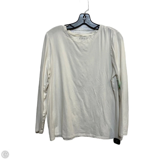 Top Long Sleeve Basic By Chicos In Cream, Size: L