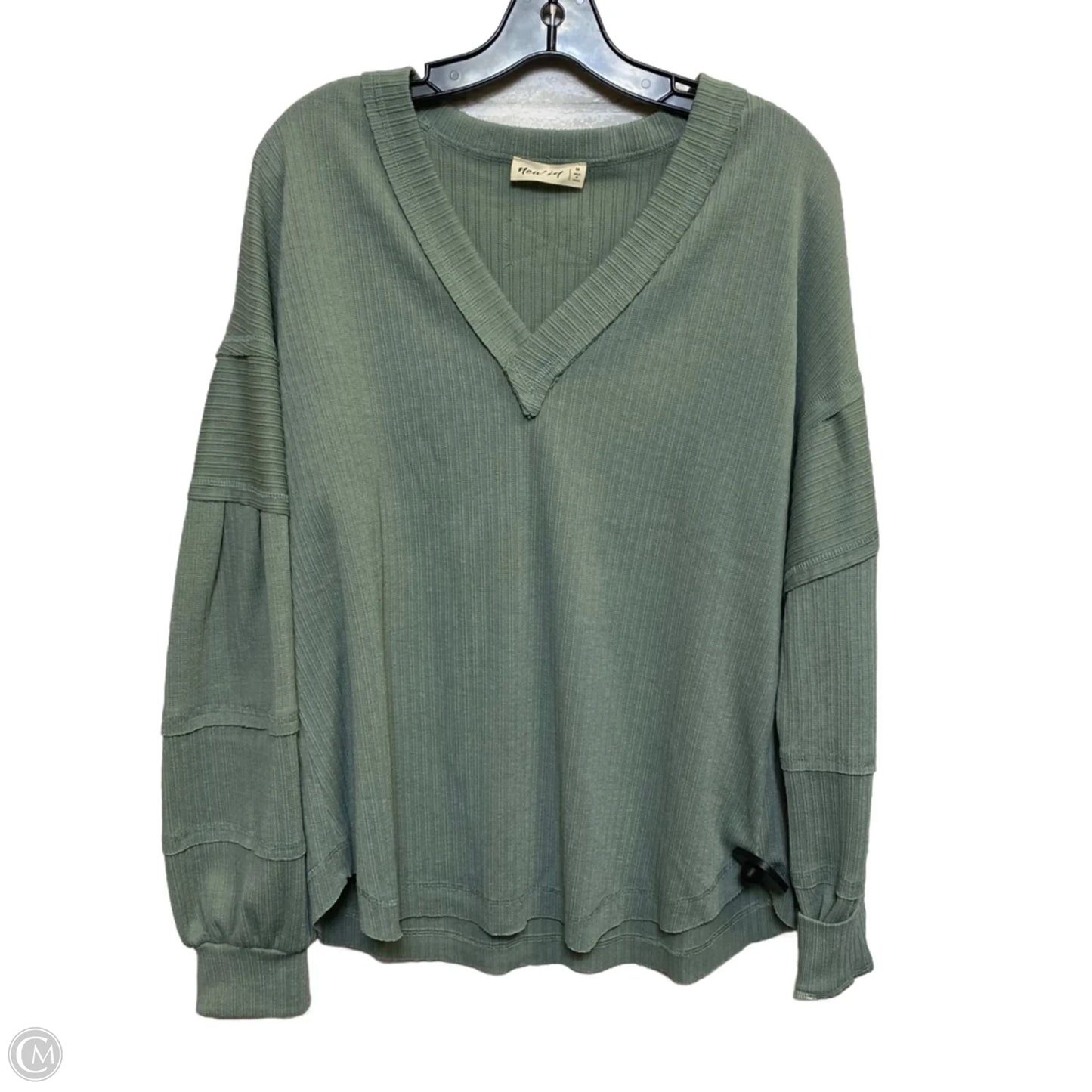 Top Long Sleeve By New In In Green, Size: M