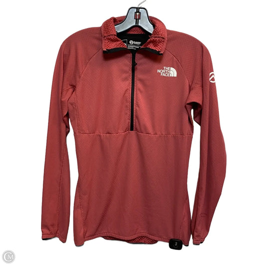 Athletic Top Long Sleeve Collar By The North Face In Pink, Size: S