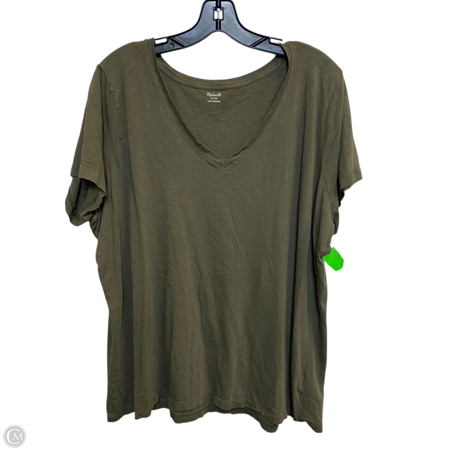 Top Short Sleeve Basic By Madewell In Green, Size: 2x