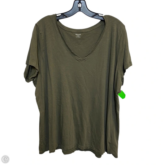 Top Short Sleeve Basic By Madewell In Green, Size: 2x