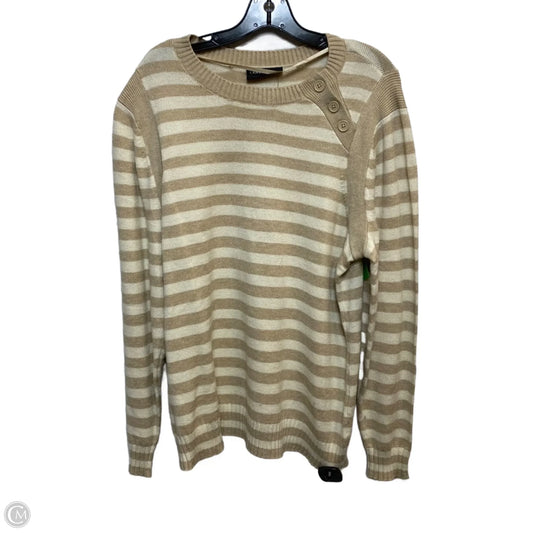 Sweater By Lane Bryant In Cream & Tan, Size: 1x