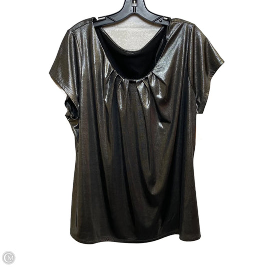 Top Short Sleeve By Worthington In Silver, Size: 2x
