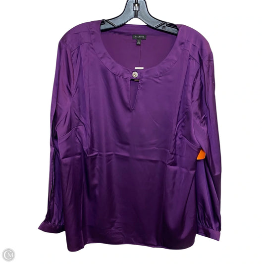 Blouse Long Sleeve By Talbots In Purple, Size: Xl