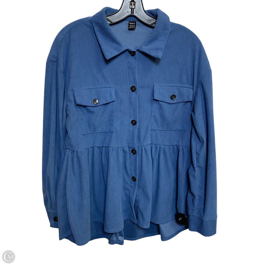 Top Long Sleeve By Shein In Blue, Size: M