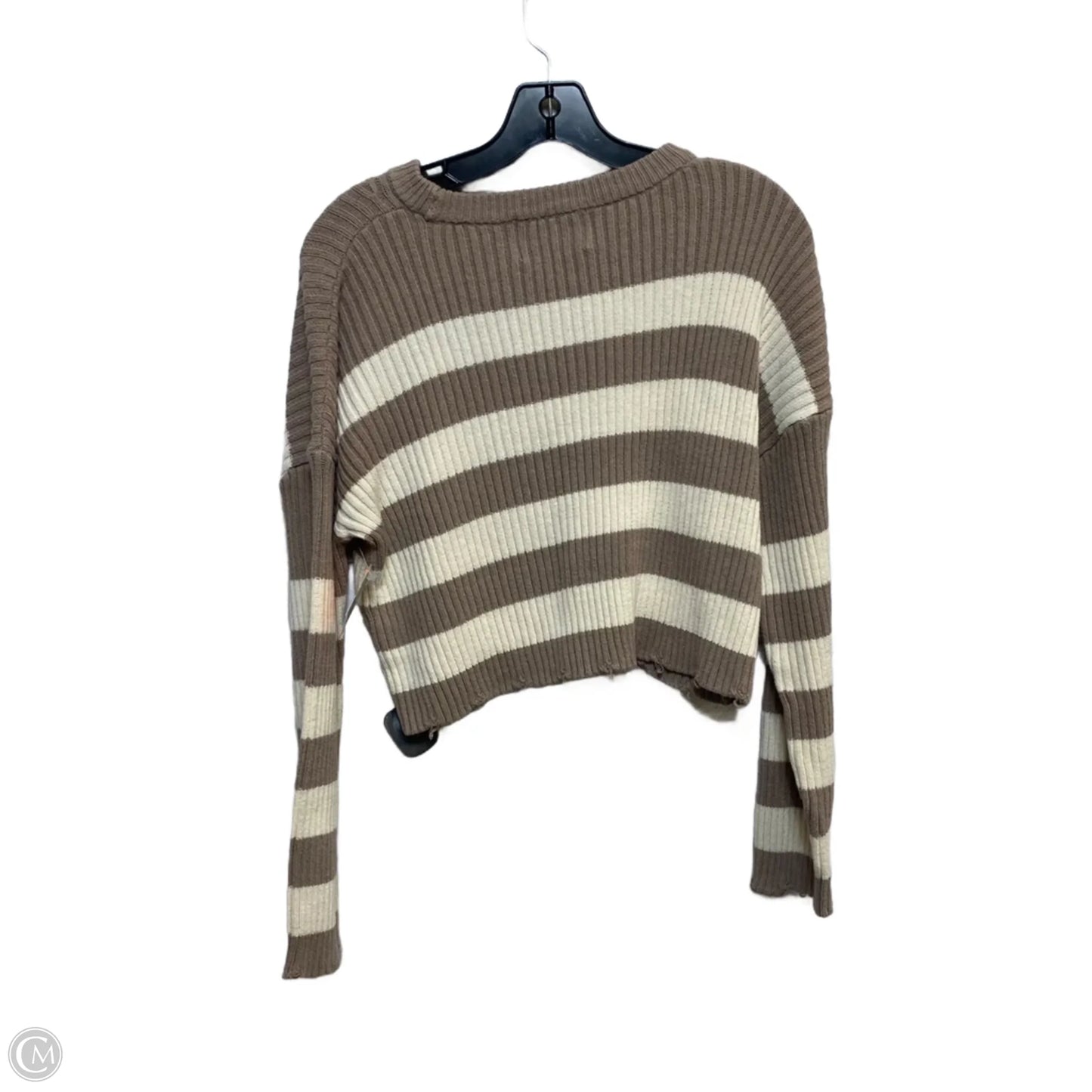 Sweater By Sage + Stone In Brown & Cream, Size: L