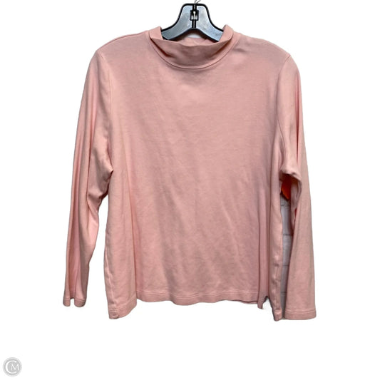 Top Long Sleeve Basic By Karen Scott In Pink, Size: Xl