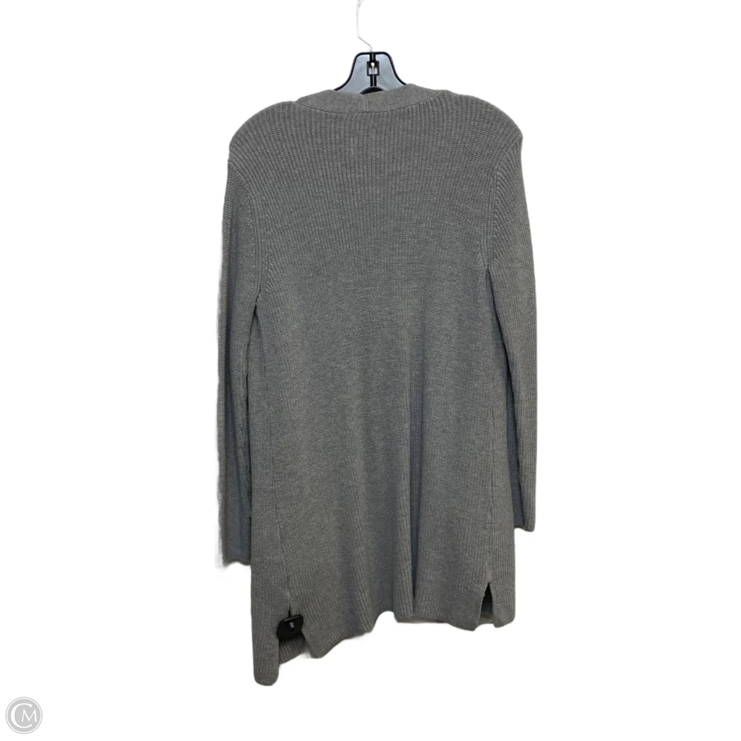 Sweater Cardigan By Gap In Grey, Size: M