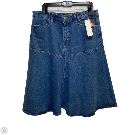 Skirt Designer By Paige In Blue Denim, Size: 18