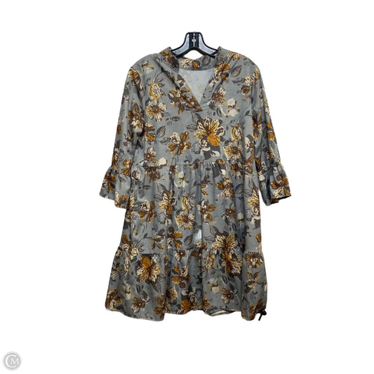 Dress Casual Short By Emery Rose In Grey & Tan, Size: M