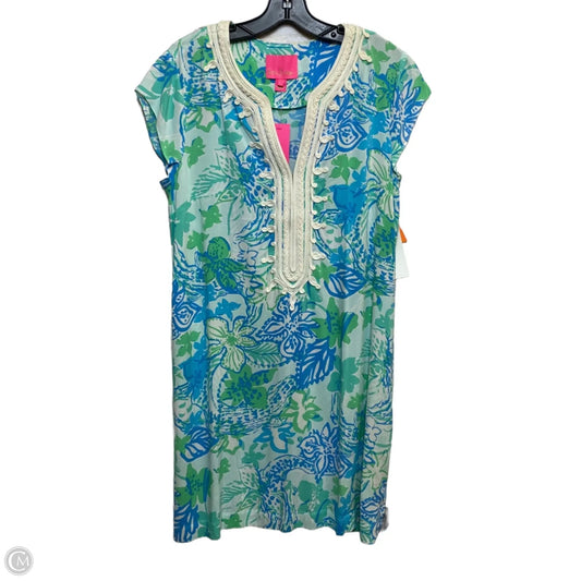 Dress Designer By Lilly Pulitzer In Blue & Green, Size: L