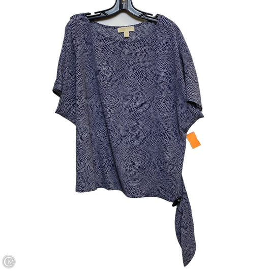 Top Short Sleeve By Michael By Michael Kors In Blue & White, Size: 1x