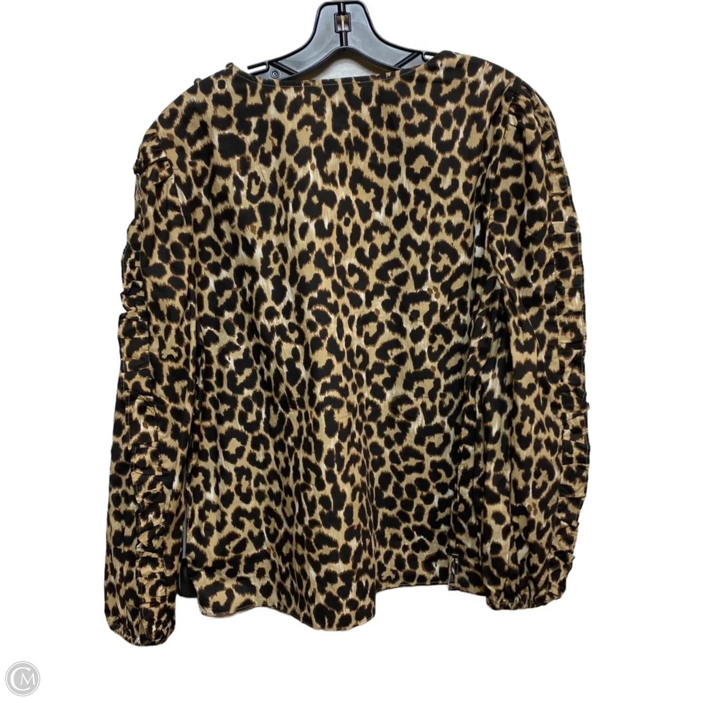 Top Long Sleeve By J. Crew In Animal Print, Size: L