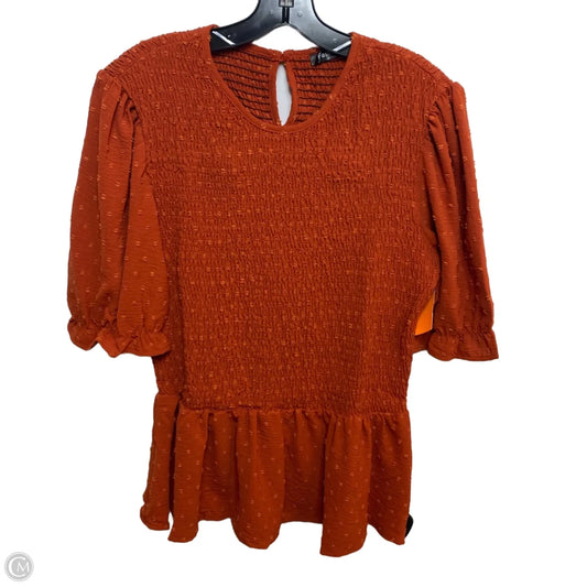 Top Short Sleeve By Fashion In Orange, Size: Xl