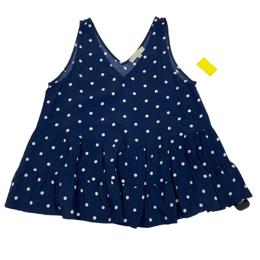 Navy Top Sleeveless Loft, Size M