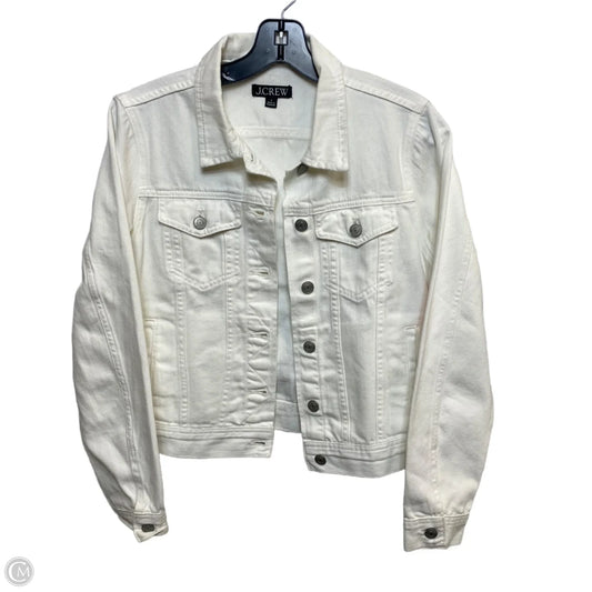 Jacket Denim By J. Crew In Cream Denim, Size: L