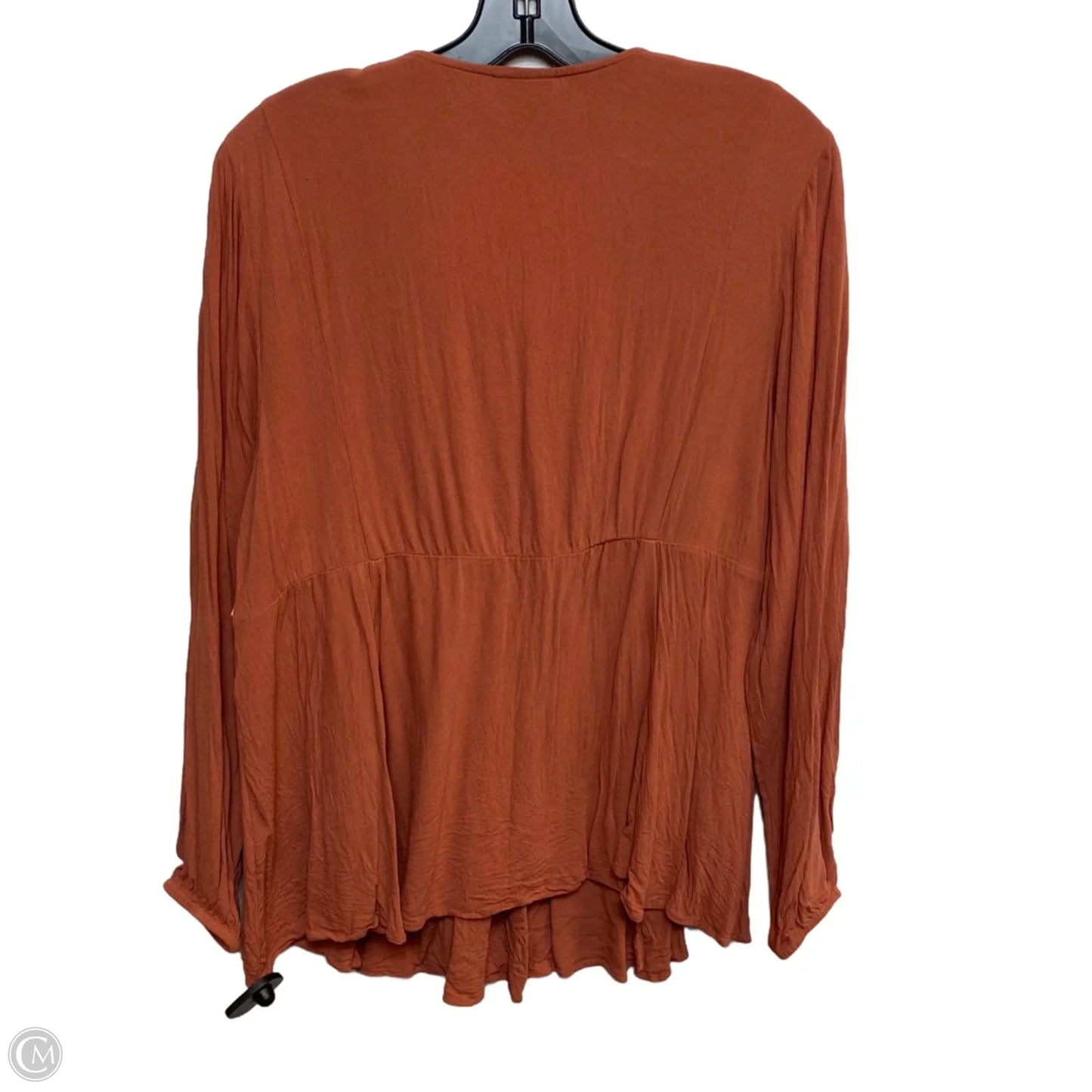 Top Long Sleeve By Torrid In Orange, Size: 1x