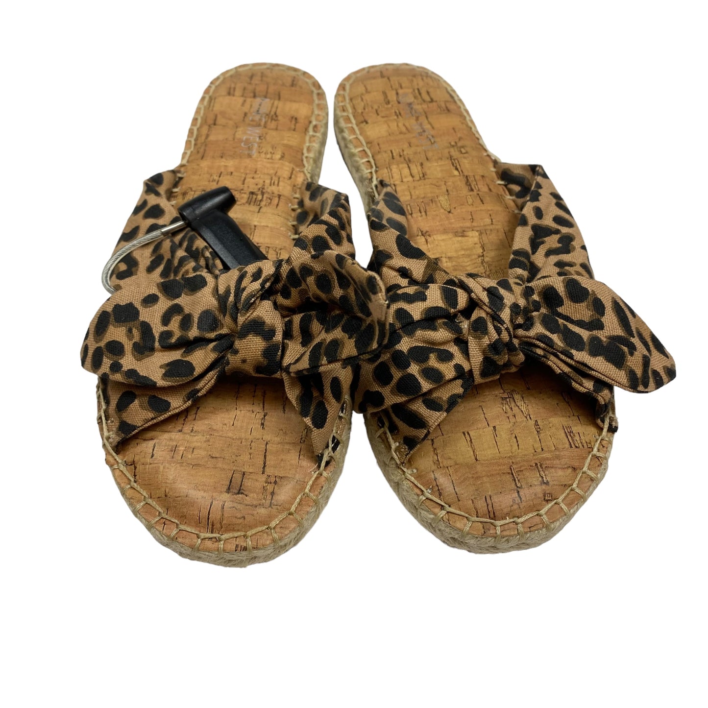 Animal Print Sandals Flats Nine West, Size 7.5