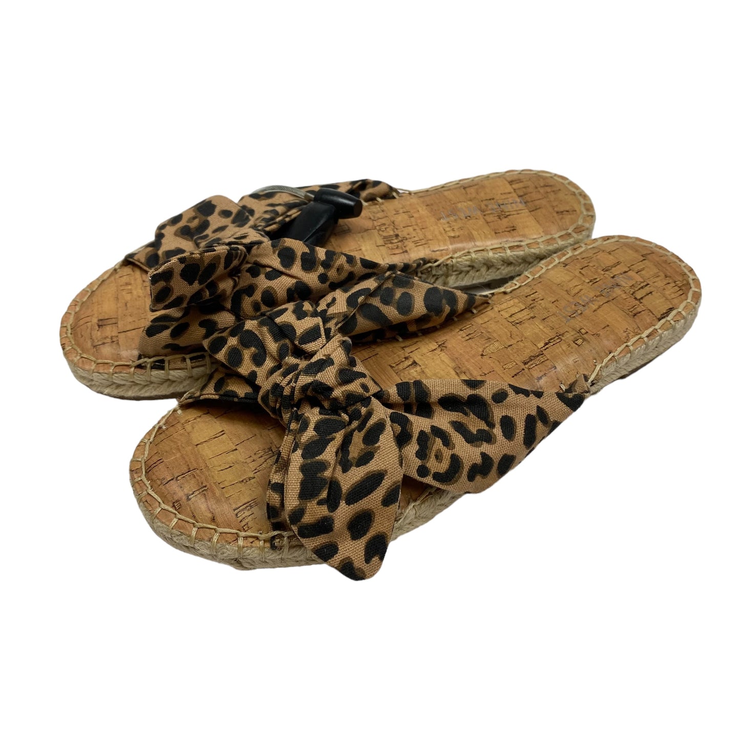 Animal Print Sandals Flats Nine West, Size 7.5