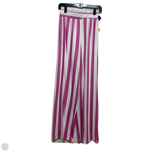 Pants Wide Leg By Cmf In Purple & White, Size: S