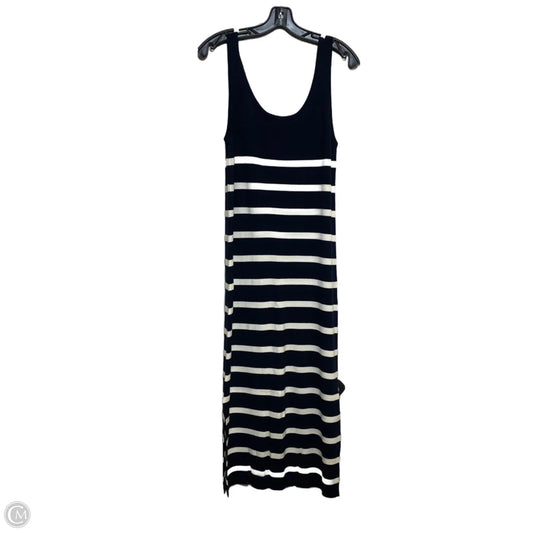 Dress Casual Midi By Time And Tru In Blue & White, Size: L