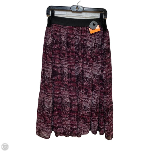Skirt Midi By Torrid In Black & Purple, Size: 1x