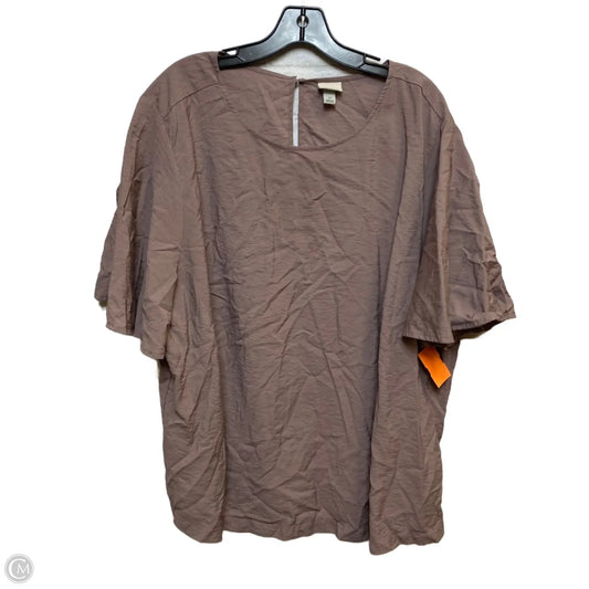 Top Short Sleeve By A New Day In Purple, Size: 3x
