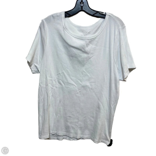 Top Short Sleeve Basic By Time And Tru In White, Size: 3x