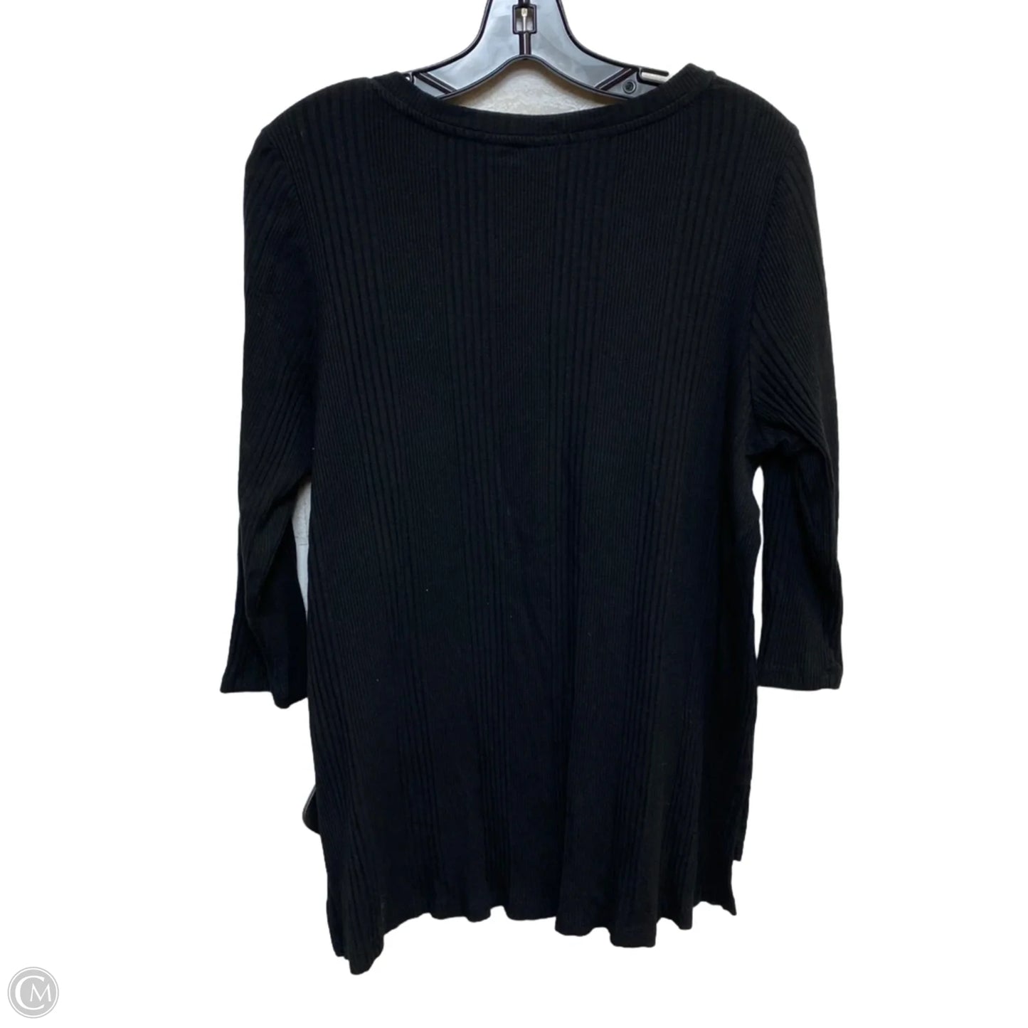 Top 3/4 Sleeve By Rachel Zoe In Black, Size: 1x