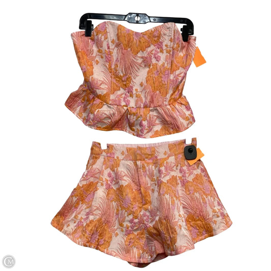Shorts Set By Showpo In Orange & Pink, Size: S