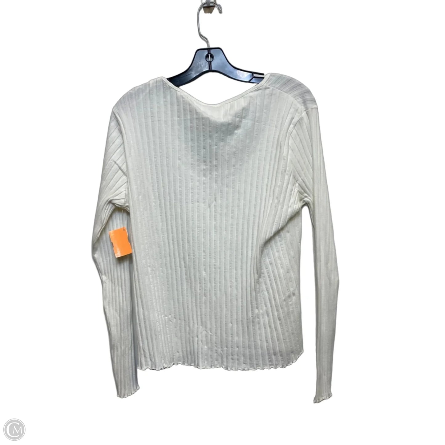 Top Long Sleeve Basic By H&m In Cream, Size: Xl