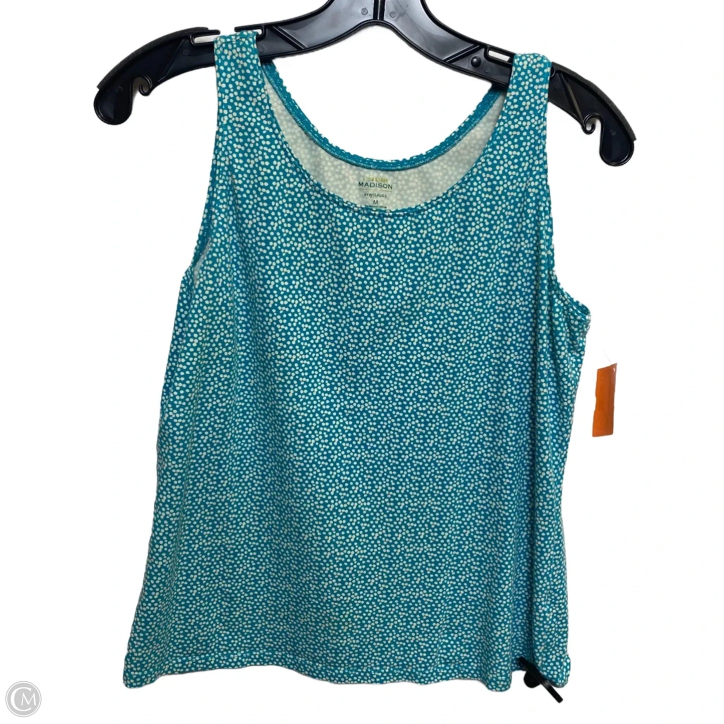 Tank Top By Madison In Blue & Cream, Size: M