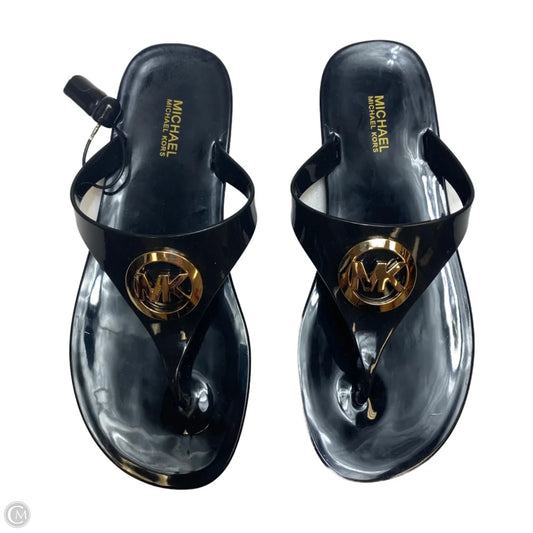Sandals Flip Flops By Michael By Michael Kors In Black, Size: 7