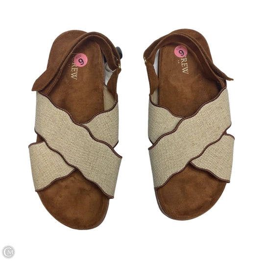 Sandals Flats By J. Crew In Brown & Cream, Size: 9