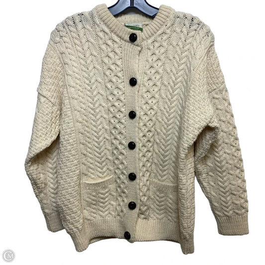 Sweater Cardigan By Shannon Woolen Mills In Cream, Size: M