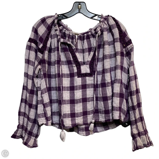 Top Long Sleeve By Free People In Purple, Size: M