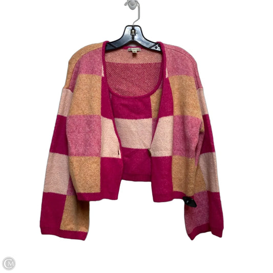 Sweater 2pc By Versona In Orange & Pink, Size: S