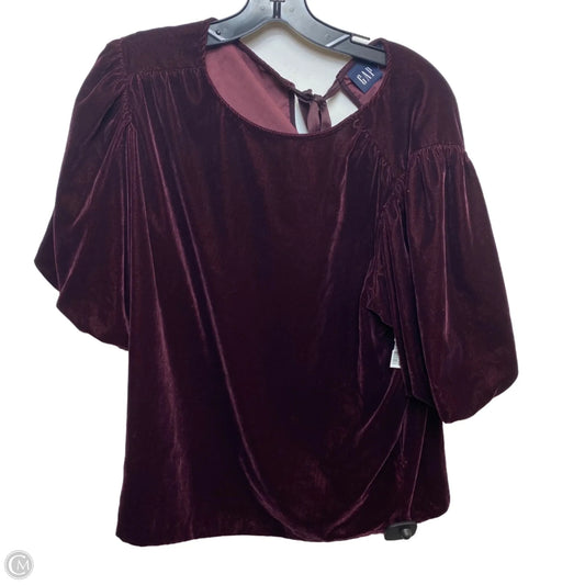 Top Short Sleeve By Gap In Maroon, Size: Xl